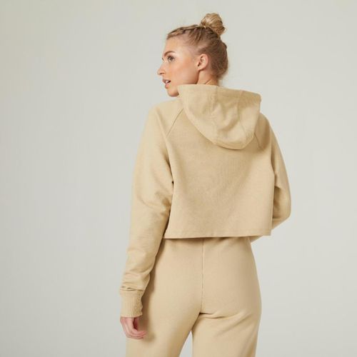 Domyos Sweat A Capuche Court Fitness Femme Crop 520 Beige Prix pas cher Jumia SN
