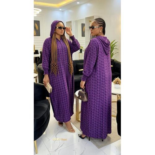 product_image_name-Generic-Robe simple en coton + capuche  adapté à votre corps et confortable, Mauve-1