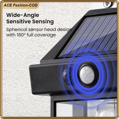product_image_name-ASHION-Projecteur Solaire à LED Tungstène, Détecteur de Mouvement Extérieur, Luminaire d'Éclairage Murale IP65 Étanche-5