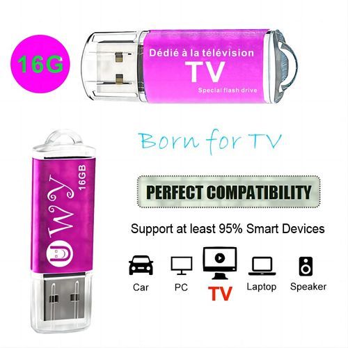 Generic Clé USB 64 Go + Clé USB 16 Go pour TV - Gris / Violet