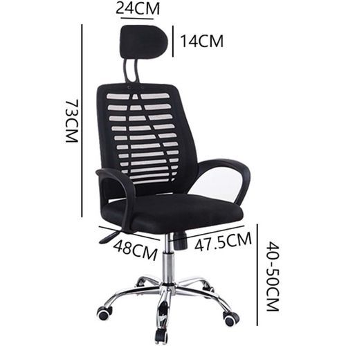 product_image_name-Generic-lot de 2 Chaise de bureau pivotante avec accoudoir et dossier haut en maille appui-tête réglable-2