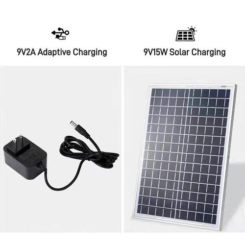 product_image_name-Generic-Ventilateur solaire 16 pouces AC DC 12V avec lumière LED Ventilateur solaire rechargeable à 5 pales avec panneau et support de batterie Ventilateur solaire au sol-4