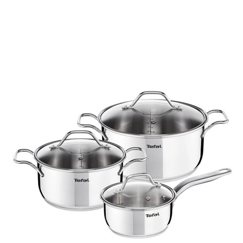 Noto Endurance Ensemble complet de casseroles et poêles, Marmite Ø 16 cm &  3 casseroles avec couvercles en verre : Ø 20, 24, 28 cm, 3 poêles avec  manche amovible : Ø 20, 24, 28 cm