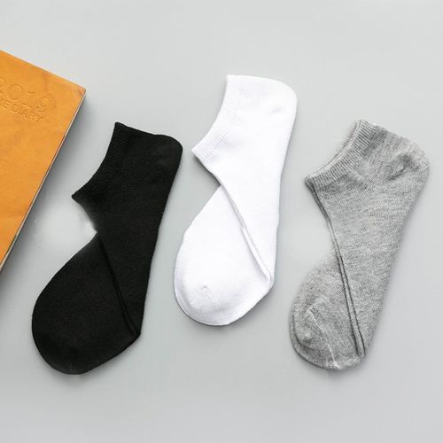 Generic Pack de 6 Paires de Chaussettes Homme - Coton - 2 Noires