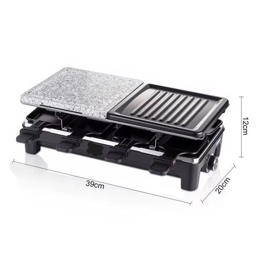 product_image_name-Generic-Machine à raclette et grill électrique  Gris Noir 1500W-5