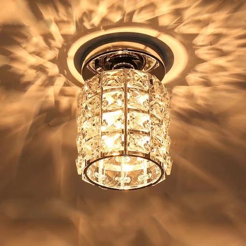 Generic Nordic lampe de plafond en cristal à carreaux ronds minimaliste  moderne lumière tricolore - Prix pas cher