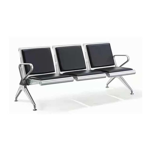 product_image_name-Generic-Banquette 3 places - banc d'attente 3 places - banc pour salle d'attente  - siège d'accueil - banc aéroport - banc en métal et cuir  banquette pour bureau  - banc moderne 3 places-1