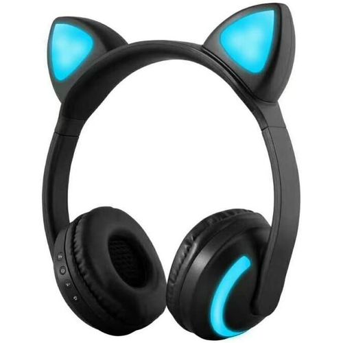 Generic Casque sans Fil Bluetooth - Oreilles Chat Lumineux - RGB - Prix pas  cher