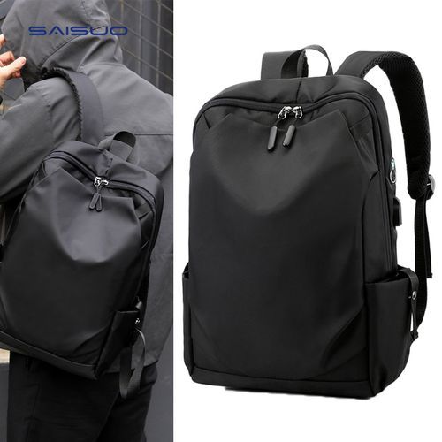 Sac à dos étanche homme avec chargement USB pour ordinateur portable 15.6  pouces - Noir - Sacs à dos pour ordinateur portable