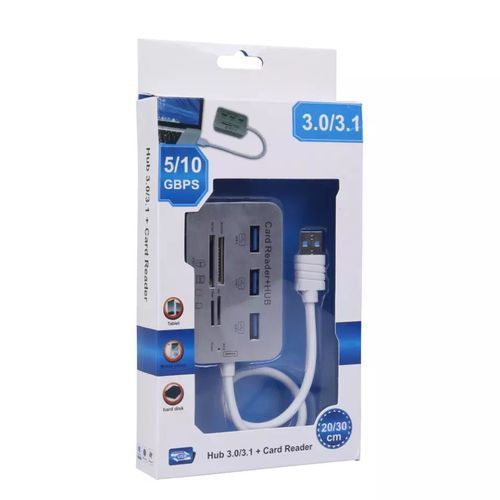 USB Hub Multi 3 Ports + 2 Lecteur de Carte Combo Micro SD / TF Haute  Vitesse