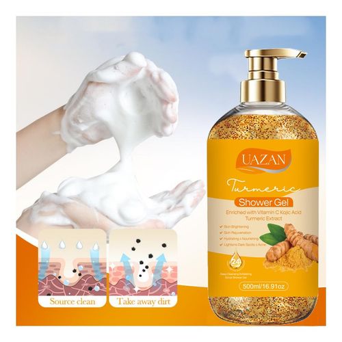 product_image_name-Generic-UAZAN - Gel Douche Clarifiant au Curcuma (500ml) - Enrichi en Vitamine C & Acide Kojique-2