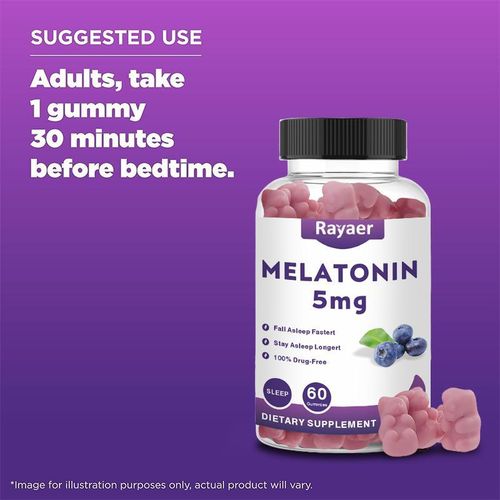 product_image_name-Generic-Mélatonine 5mg (60 Gummies) – Aide au Sommeil Naturelle et Sans Accoutumance – Arôme Myrtille – Formule Clean pour S'endormir Plus Vite et Se Réveiller Reposé – 100% Sans Médicament-2