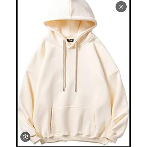 product_image_name-Generic-Pull avec capuche unisexe de couleur beige très bonne qualité -1
