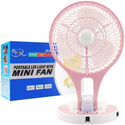 product_image_name-Generic-Ventilateur Mini Rechargeable Électrique avec Lampe Multifonctionnelle - Portable, Silencieux, USB, Camping, Bureau-4