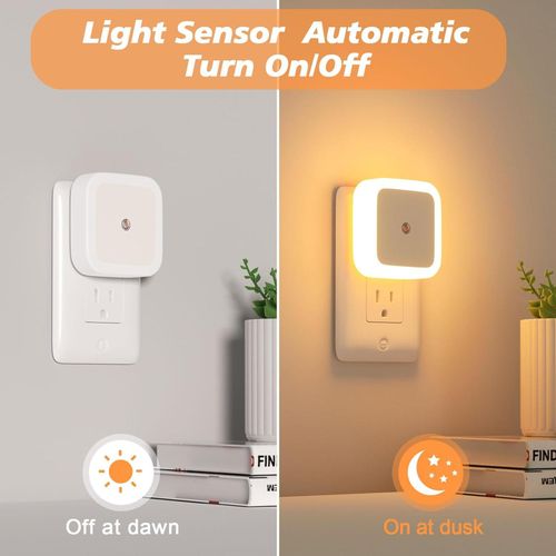product_image_name-Generic-2 Pcs Night Light, Night Lights Plug into Wall, Auto On/Off Motion Activation Nightlight,  For Bathroom, Hallway, Bedroom, Kids Room, Stairway-5