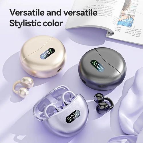 product_image_name-TWS-Air Ear Pods Freeclip LGE 008 Ultra Open Earbuds, Écouteurs Bluetooth 5.4 Sur l'oreille, Non dans l'oreille, Conduction osseuse, Tactile Ultra Bass Écouteurs boucle d'oreille M79 - VIOLET-7