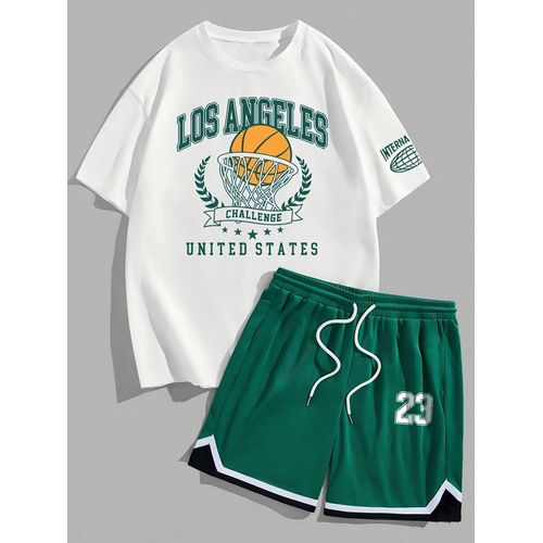 product_image_name-CALLIARA-Ensemble 2 pièces style basketball pour hommes T-shirt à manches courtes + shorts confort ample sport décontracté pour hommes-1