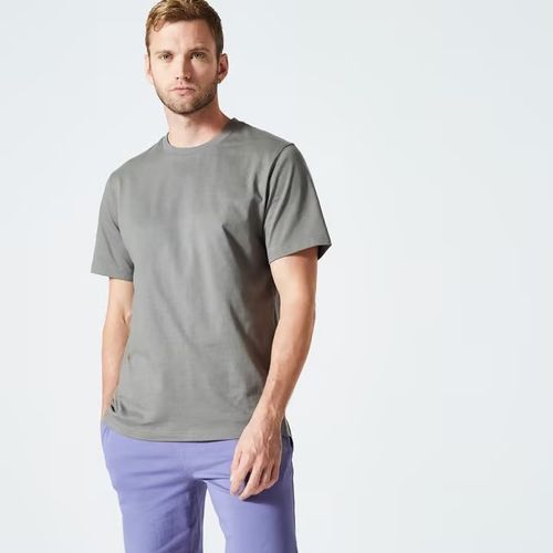 Domyos T shirt Fitness Homme 500 Essentials Kaki Cendre Prix pas cher Jumia SN