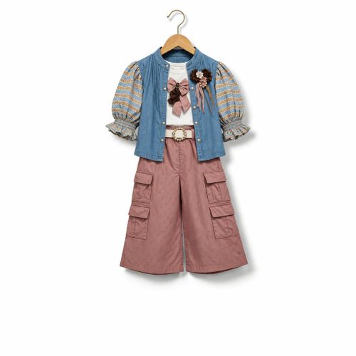 product_image_name-Other-Ensemble fille avec veste en denim et pantalons cargo-3