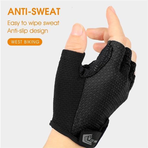 product_image_name-Fashion-WEST BIKING YP0211218 Gants courts respirants à vélo anti-dérapage demi-doigt gants, taille: XL-3