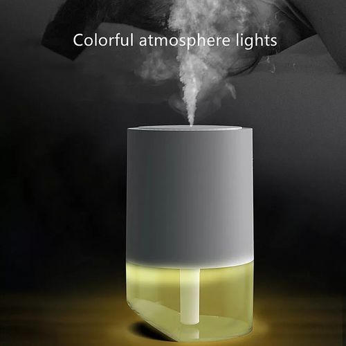 White Diffuseur parfum électrique- humidificateur d'air oblique avec  lumières colorées - Prix pas cher