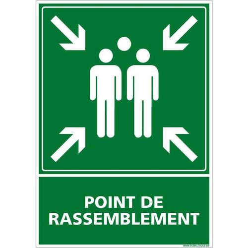 product_image_name-Generic-Panneau Point de Rassemblement en PVC – Signalisation de Sécurité Incendie – Format A3 (29,7 x 42 cm) -1