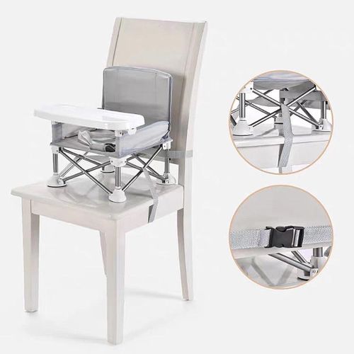 Generic Rehausseur Chaise Enfant; Pli Compact avec Sangles Pour une  Utilisation Intérieure/extérieure - Evolutif dès 6 mois - Prix pas cher