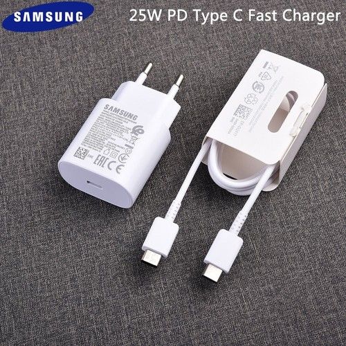 Chargeur USB-C 25W Rapide Blanc pour Samsung Galaxy S21 FE 5G S21 Ultra  S21+ S20 S20 Ultra S20 FE