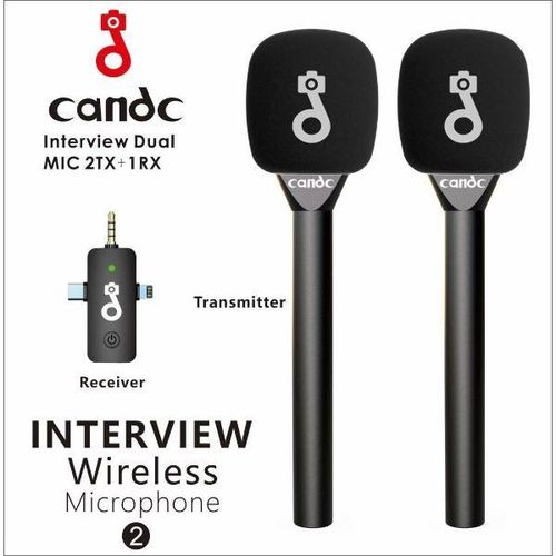 product_image_name-Generic-Microphone d’interview sans fil (2 émetteurs + 1 récepteur) pour Spécial Interview & Reportage-1