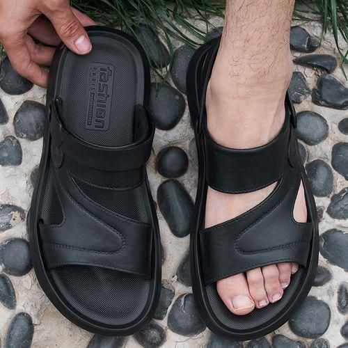 product_image_name-Fashion-Chaussures  Creuses Confortables Classiques Pour Hommes Noir-1