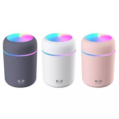 White Diffuseur parfum électrique- humidificateur d'air oblique avec  lumières colorées - Prix pas cher