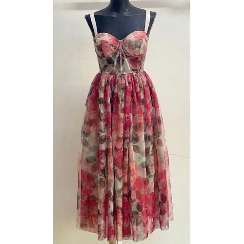 Robe fleurette longue outlet