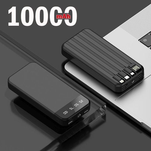 product_image_name-Generic-10000mAh Built in 4 Cables Power Banks with Flashlight Power bank Portable 2A Fast Charge Power Banks-1