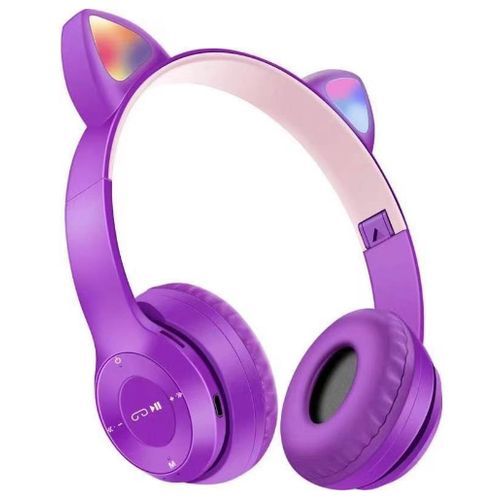 Generic Mignon Chat Oreilles Bluetooth 5.0 Sans Fil LED Casque avec Micro  Antibruit Stéréo Musique Pliable Casque Violet - Prix pas cher