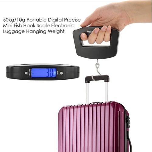 Pèse-Bagages Portable Électronique - Balance Suspendue Pour Valise - Jusqu'à 50kg
