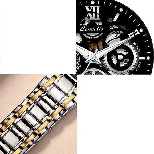 product_image_name-Fashion-Montre Homme de Luxe Creuse Noctilucente Étanche - Noir/Or-3