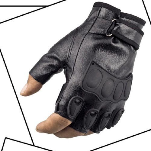 product_image_name-Generic-Fingerless Gloves With Hard Knuckle Anti-Slip Adjustable-5