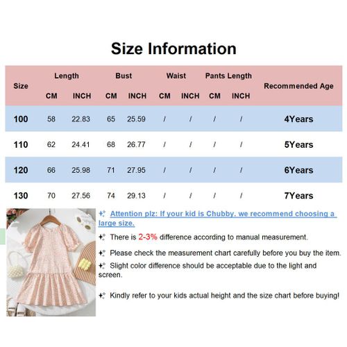 product_image_name-Catpapa-Vente Flash Sans Réappro!4-7 Years Child Girl Dresses Pink Floral Print Short Sleeved Dress Fashion Daily for Kid Girl Party Photogrph Outfit-6
