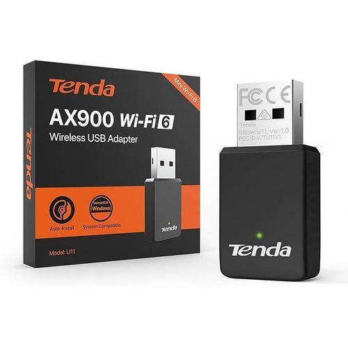 product_image_name-tenda-Clé WiFi Puissante AX900, Clé WiFi pour PC, Adaptateur USB WiFi, Dongle WiFi, Double Bande 5/2.4 Ghz, Soft-AP, MU-MIMO, Windows7/10/11, U11-1
