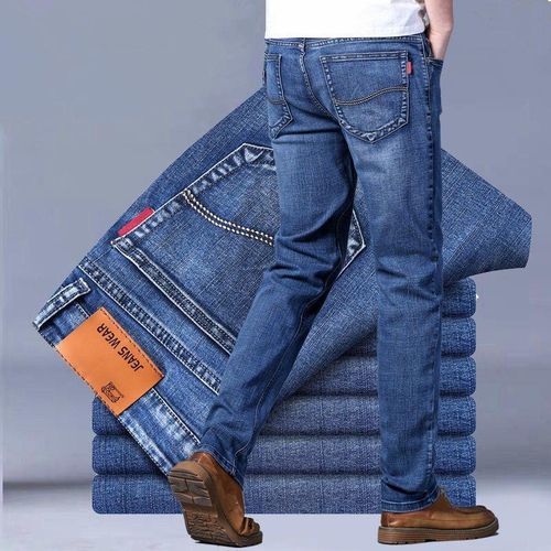 product_image_name-Fashion-Jeans bleu pour homme style business-casual coupe ajustée adaptés au bureau-1