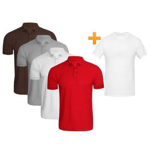 Generic Pack 4 Polos Homme CLASSIQUE AVEC QUALITE COTON 100