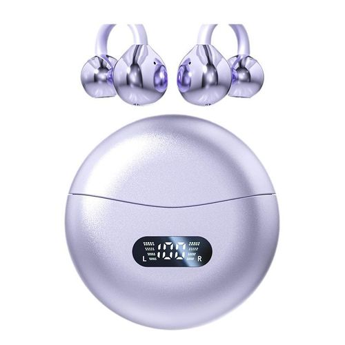 product_image_name-TWS-Air Ear Pods Freeclip LGE 008 Ultra Open Earbuds, Écouteurs Bluetooth 5.4 Sur l'oreille, Non dans l'oreille, Conduction osseuse, Tactile Ultra Bass Écouteurs boucle d'oreille M79 - GOLD-5