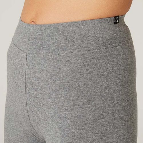 product_image_name-Decathlon-Legging Coton Fitness Fit+ Coupe droite Gris by decathlon-4