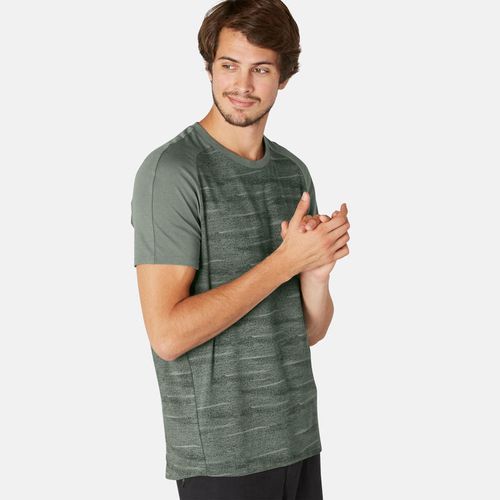 product_image_name-Decathlon-T-Shirt 520 Homme Kaki avec Motif by decathlon-1