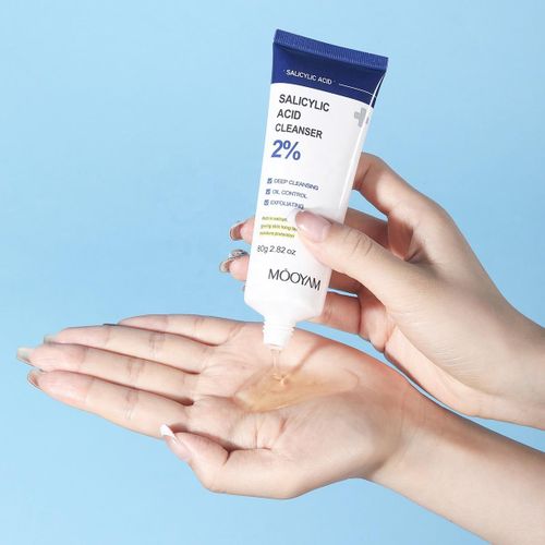 product_image_name-Generic-MÔOYAM Nettoyant Visage à l'Acide Salicylique 2% – Gel Purifiant Anti-Imperfections : Contrôle du Sébum, Exfoliation Douce et Réduction des Points Noirs – 80g-4