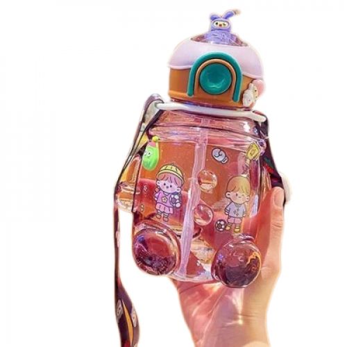 Generic Gourde d'eau en plastique pour enfants -mauve - Prix pas cher