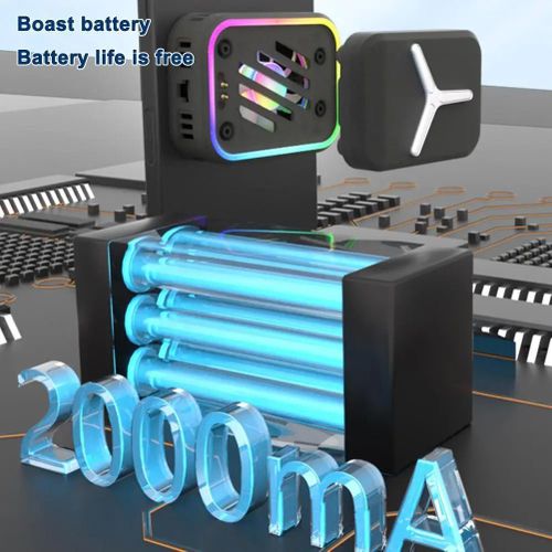 product_image_name-Generic-SR03 Refroidisseur de téléphone magnétique sans fil avec lumière LED - Noir-7