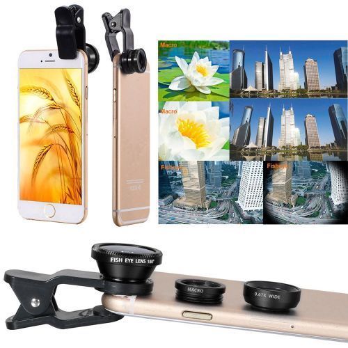 Objectifs universels 3in1 pour téléphones intelligents mobiles 3