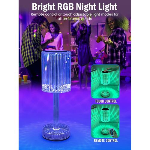 product_image_name-Generic-Lampe de bureau en cristal, lampe de bureau tactile changeant de couleur RGB avec télécommande, lampe décorative sans fil en cristal rechargeable par USB - 16 couleurs-6