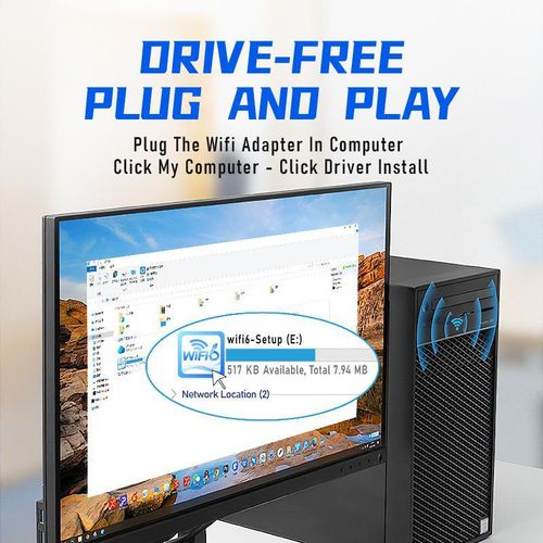 product_image_name-Generic-Dongle Wi-Fi BT5.3 - Mini adaptateur USB Wi-Fi - Carte réseau sans fil - WIFI6 - Double bande - Gigabit - Antenne sans fil 5.8G-2